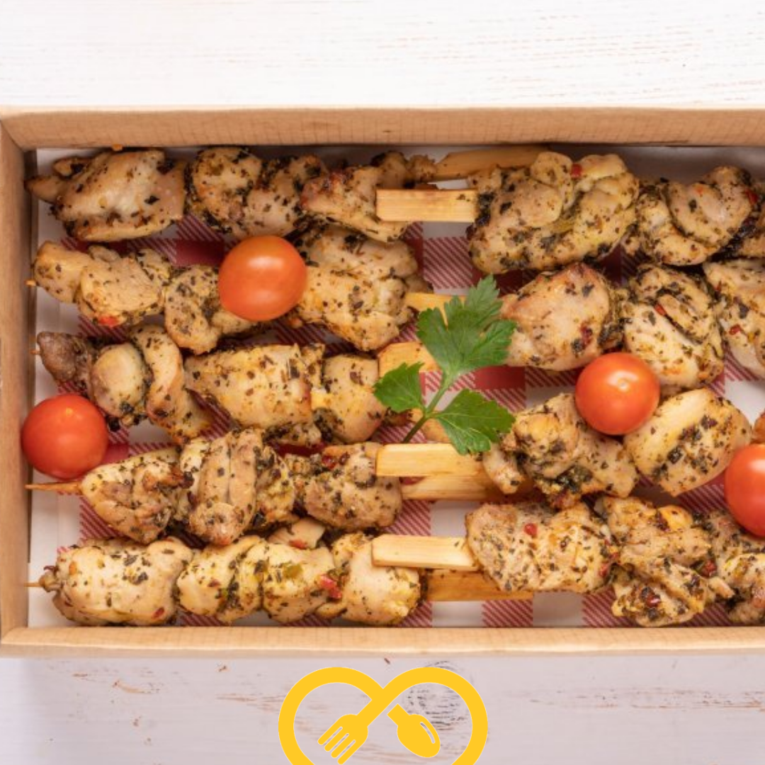 mini brochette de poulet mariné | à l'unité
