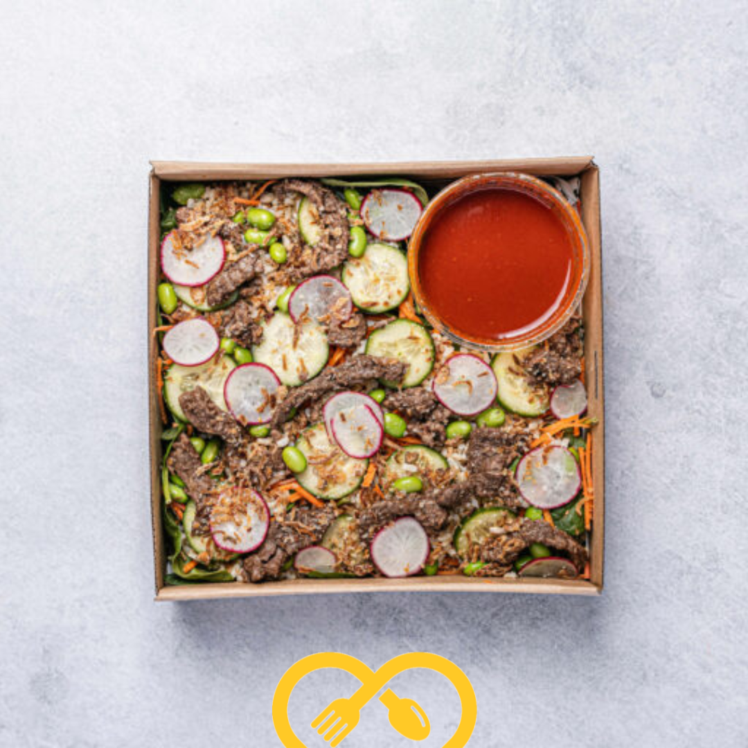 salade coréenne au boeuf bibimbap | tailles s / m / l / xl