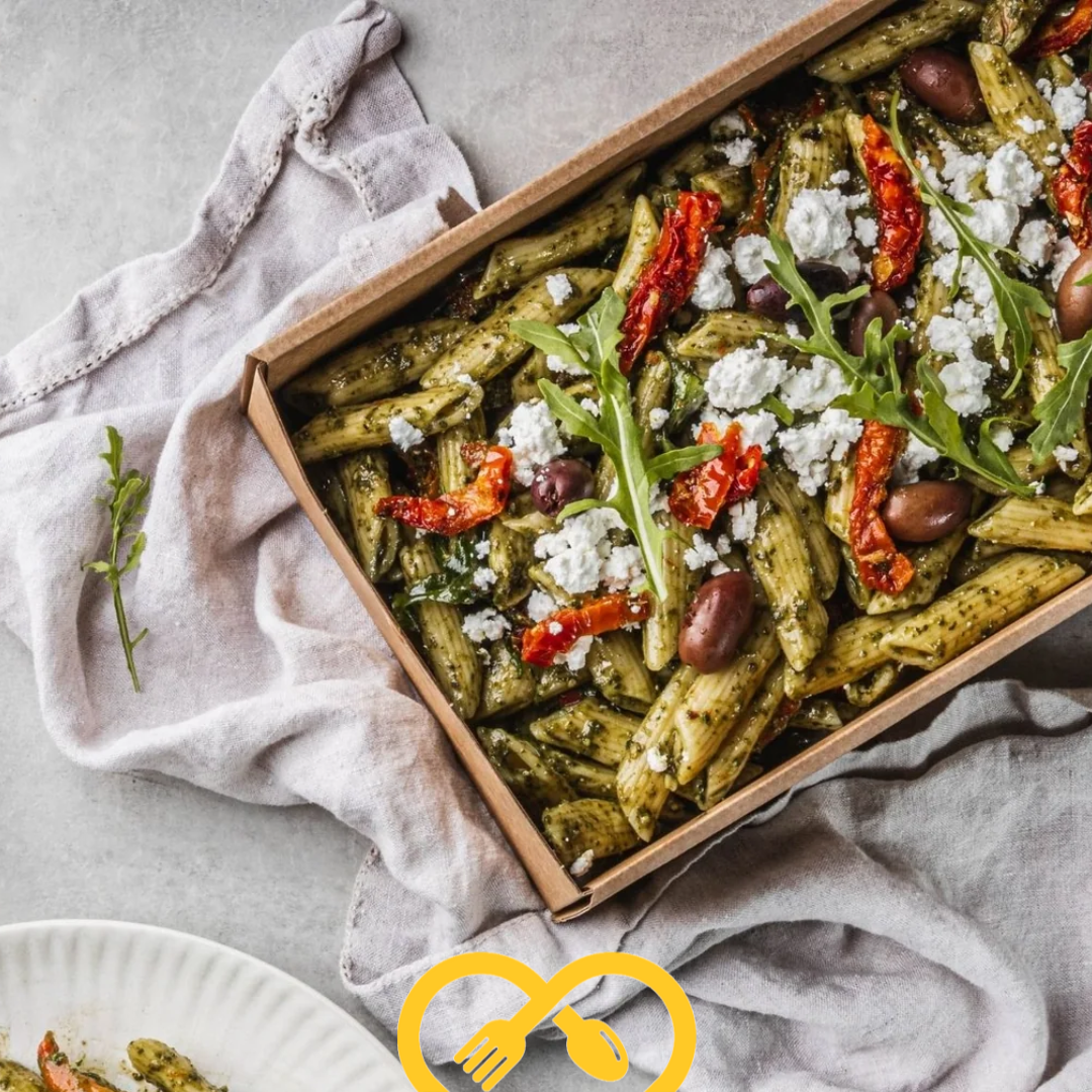 salade végétarienne aux penne et pesto | tailles s / m / l / xl