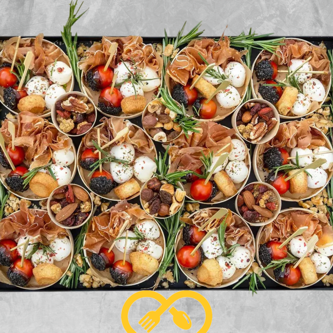 pots individuels de charcuteries et fromages "méditerranée" | 12 pcs