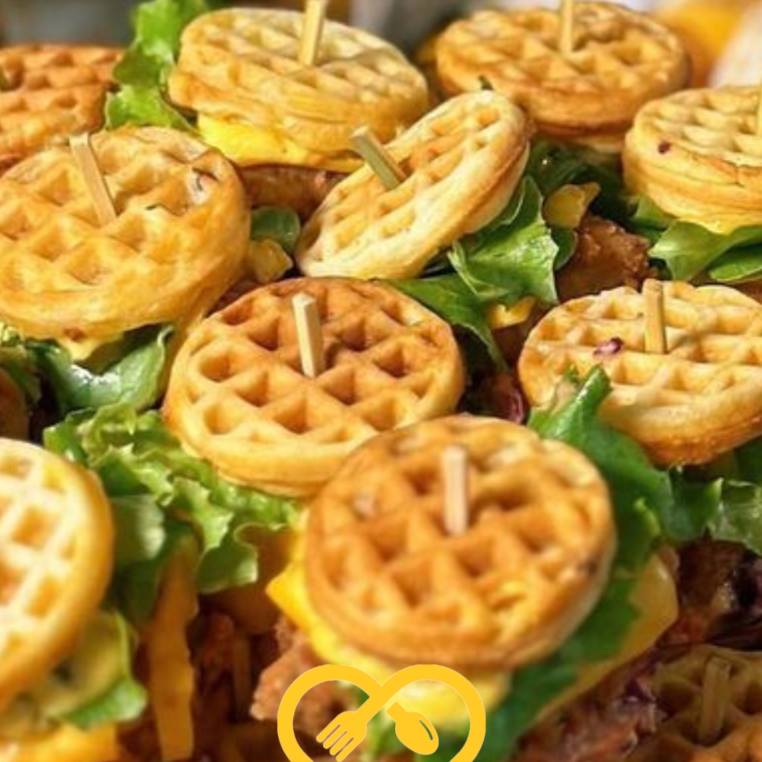 mini waffle burger | à l'unité