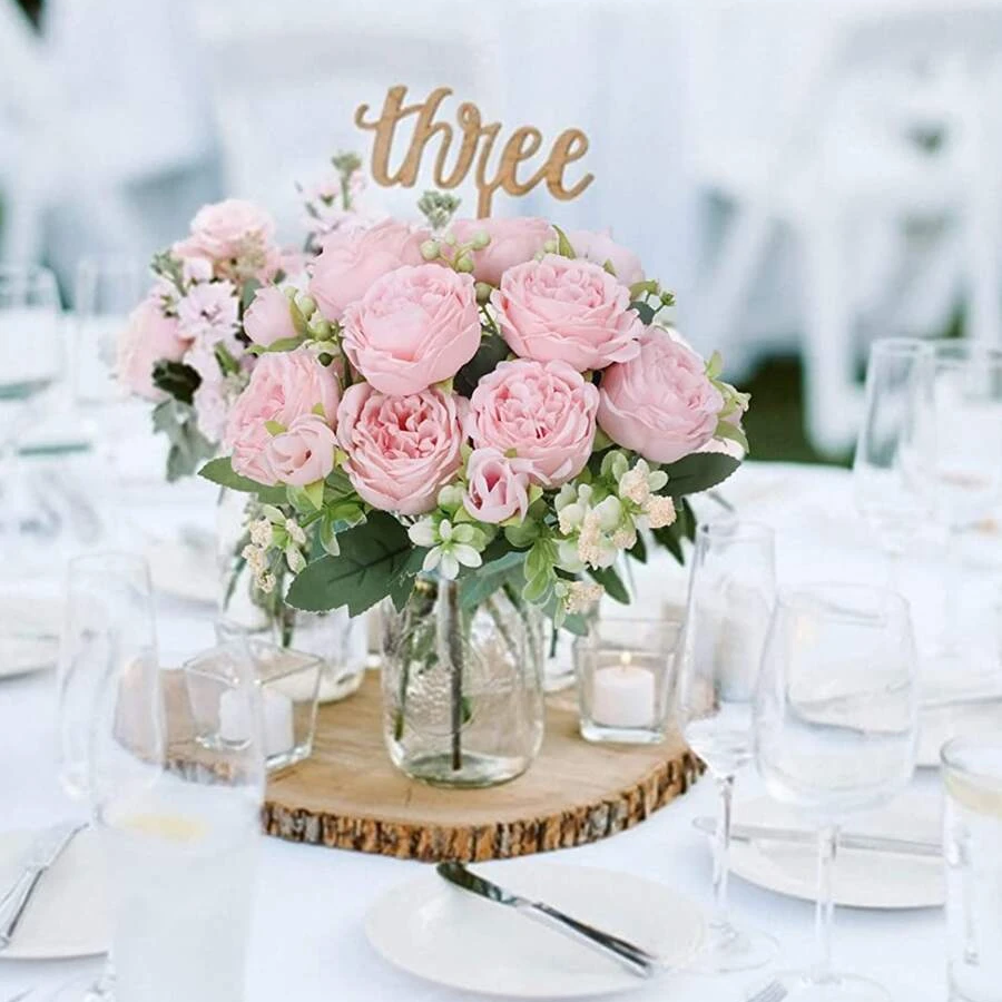 bouquet de pivoines - 30cm / rose