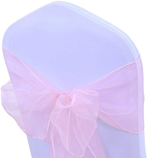 noeud organza - rose