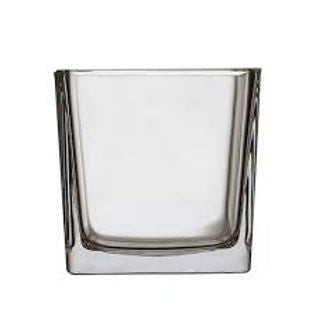 petit vase transparent - carré verre