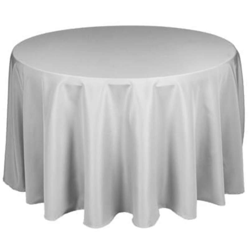 nappe ronde unie 280cm - argenté