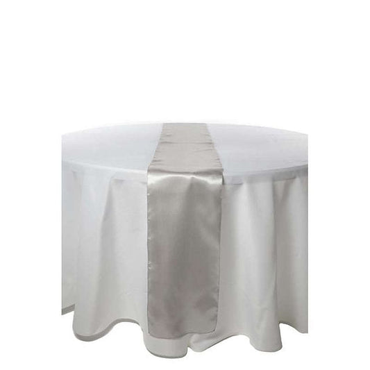 CHEMIN DE TABLE SATIN - ARGENT