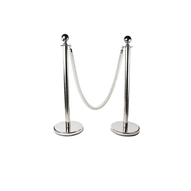 potelet à corde blanche - argent