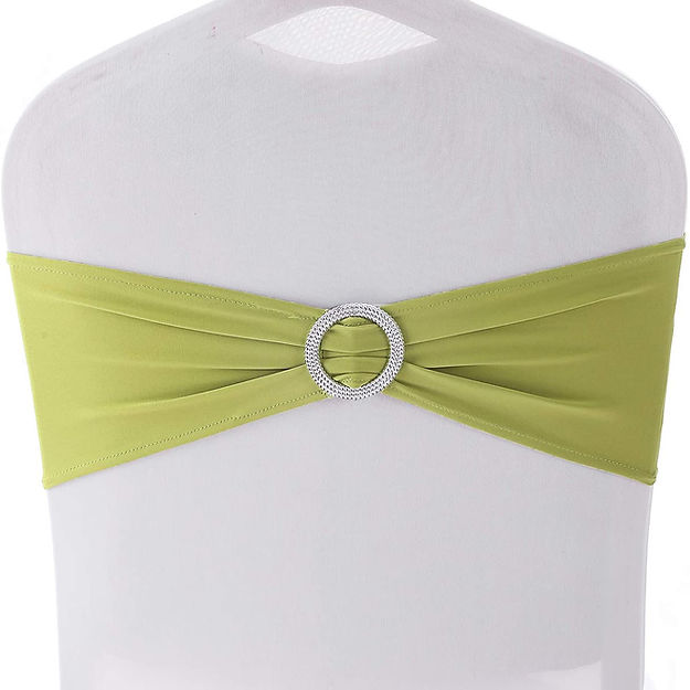 noeud lycra + broche - vert olive