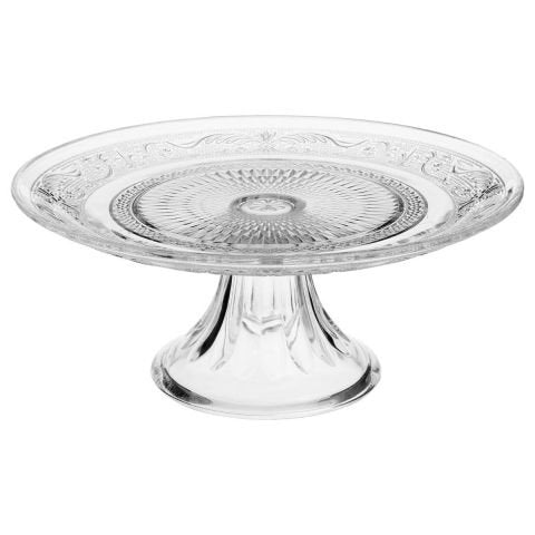 plat à gâteau sur pied - transparent