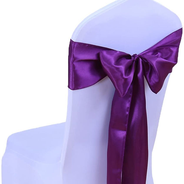 noeud satin - violet