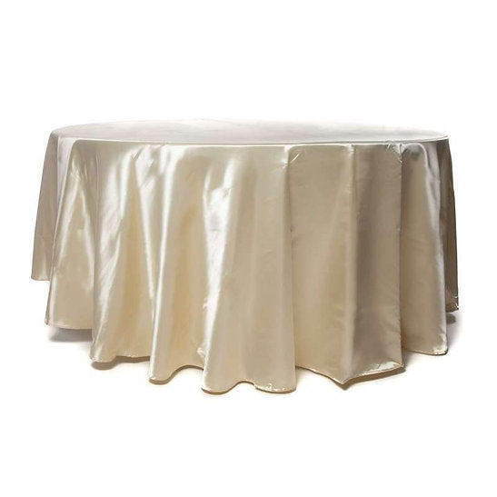 nappe ronde unie 280cm - satin champagne