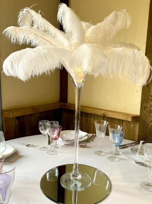 plume d'autruche - 40-50cm / blanc