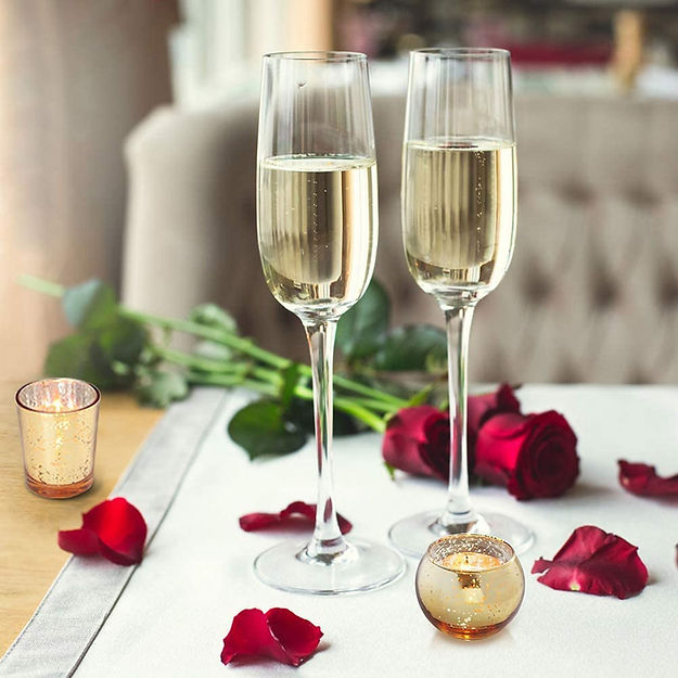 photophore en verre - doré