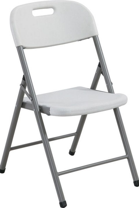 CHAISE PLIANTE PREMIUM - PLASTIQUE BLANC