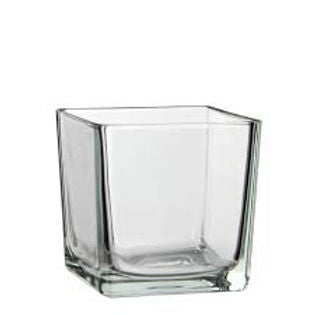 petit vase transparent - carré verre