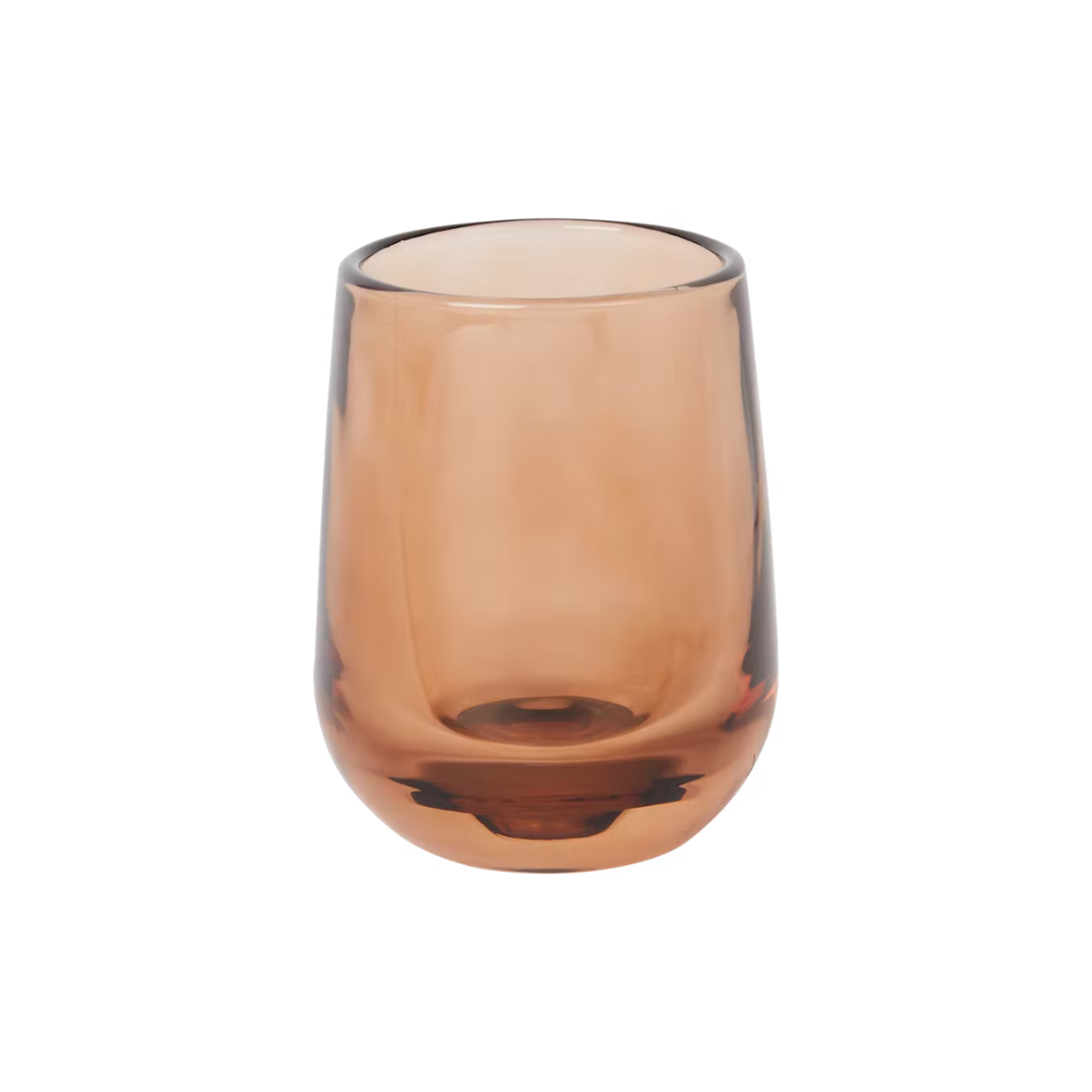 photophore en verre tyla - brun